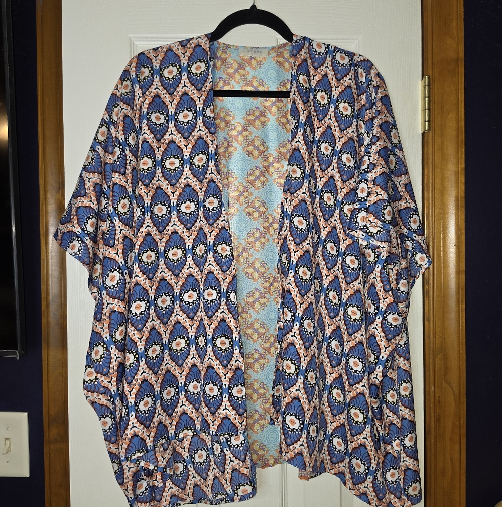 Umgee Kimono Style Wrap Coverup Boho Resortwear M L XL